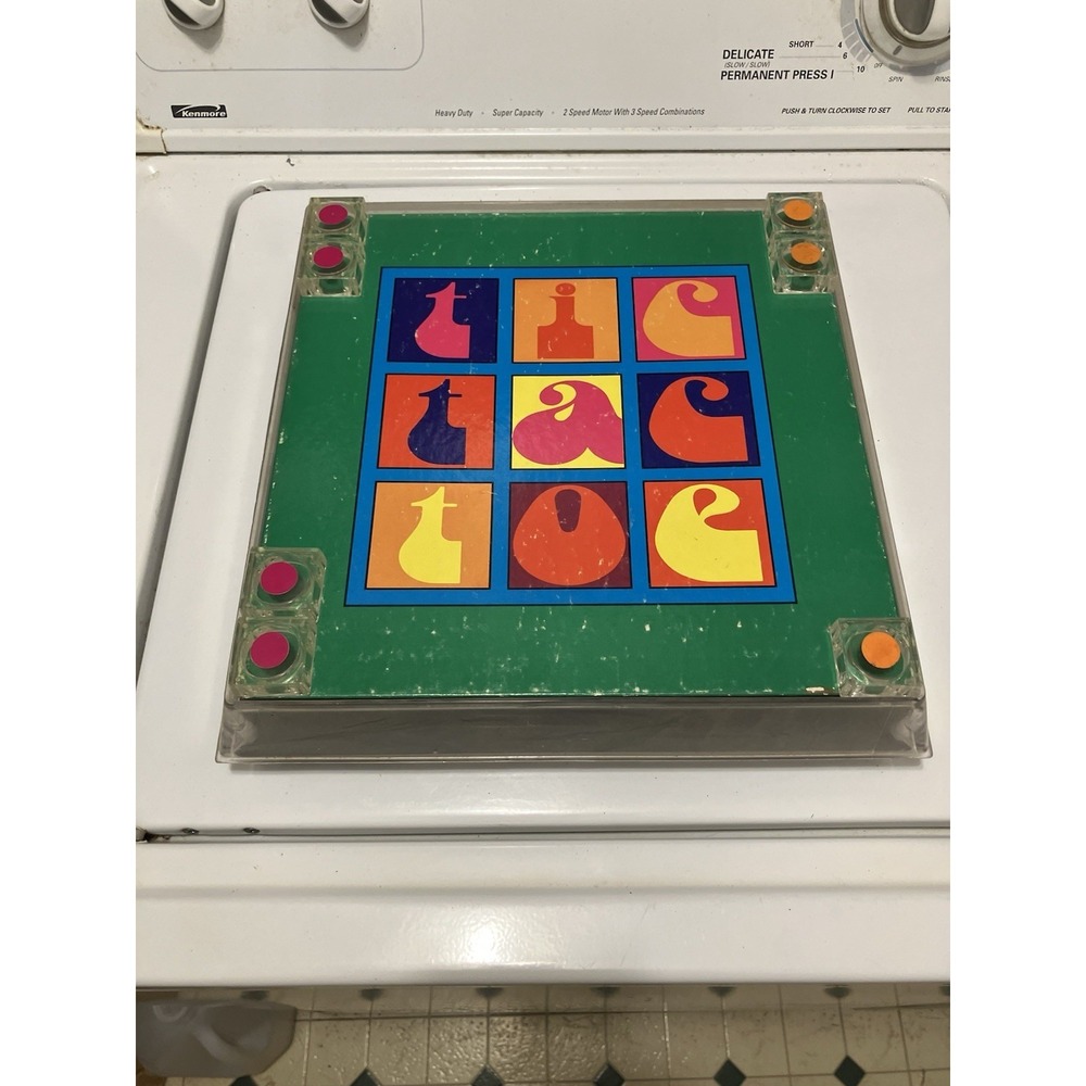 Vintage 1960s Tic Tac Toe Hippie Boho Groovy Cocktail Dinner Family